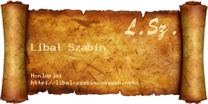 Libal Szabin névjegykártya